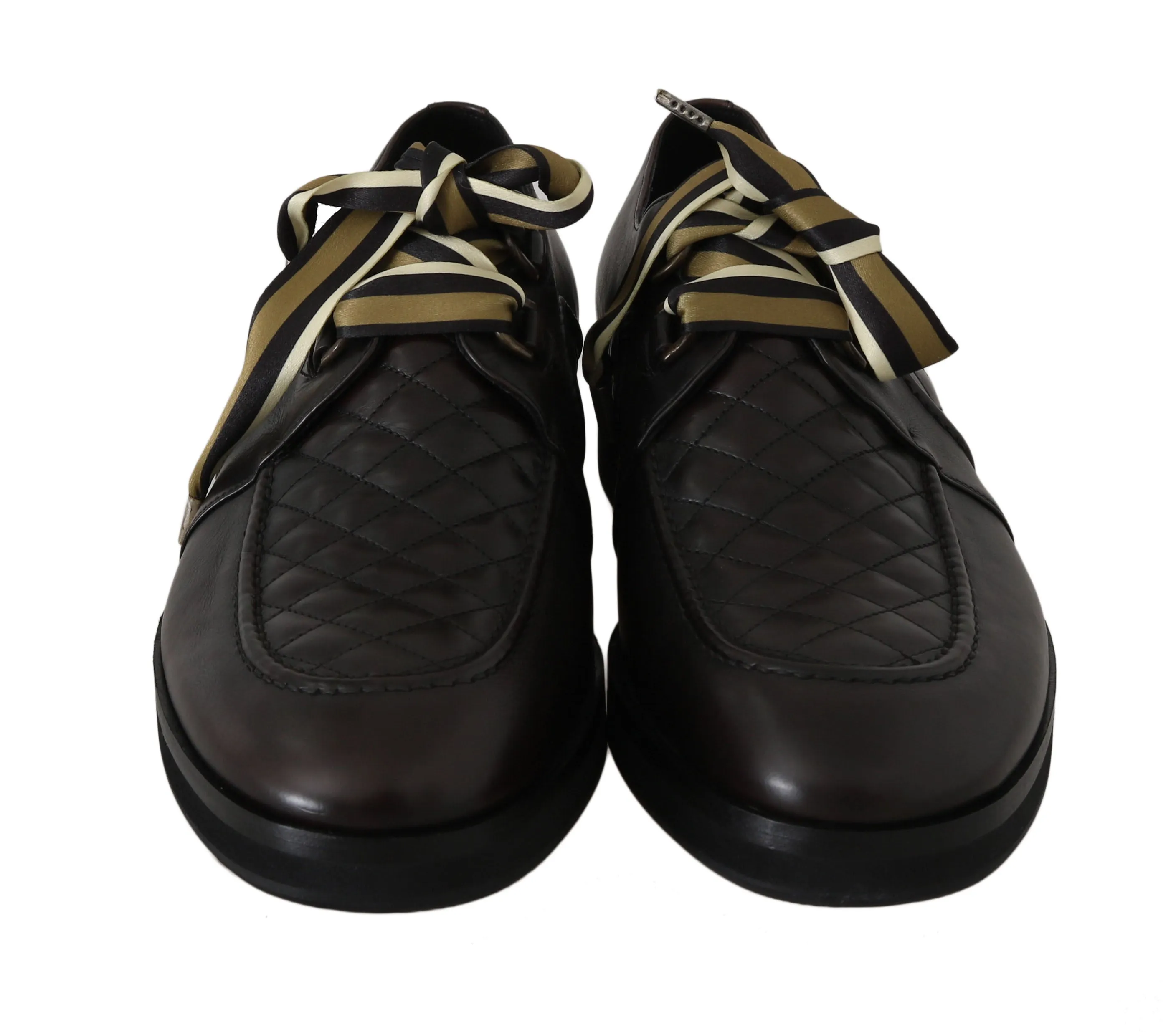 Brown Leather Casual Laceup Derby Shoes