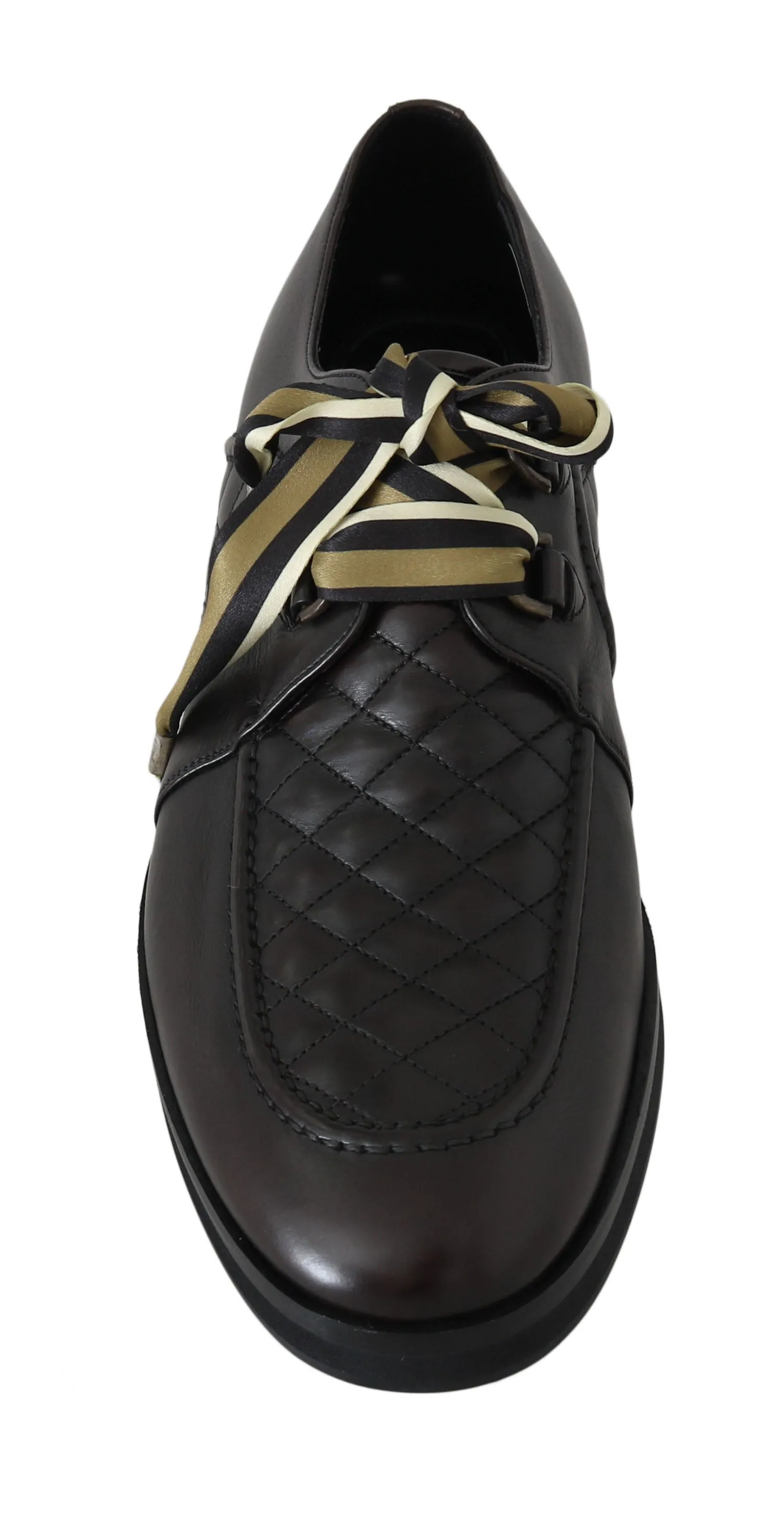 Brown Leather Casual Laceup Derby Shoes