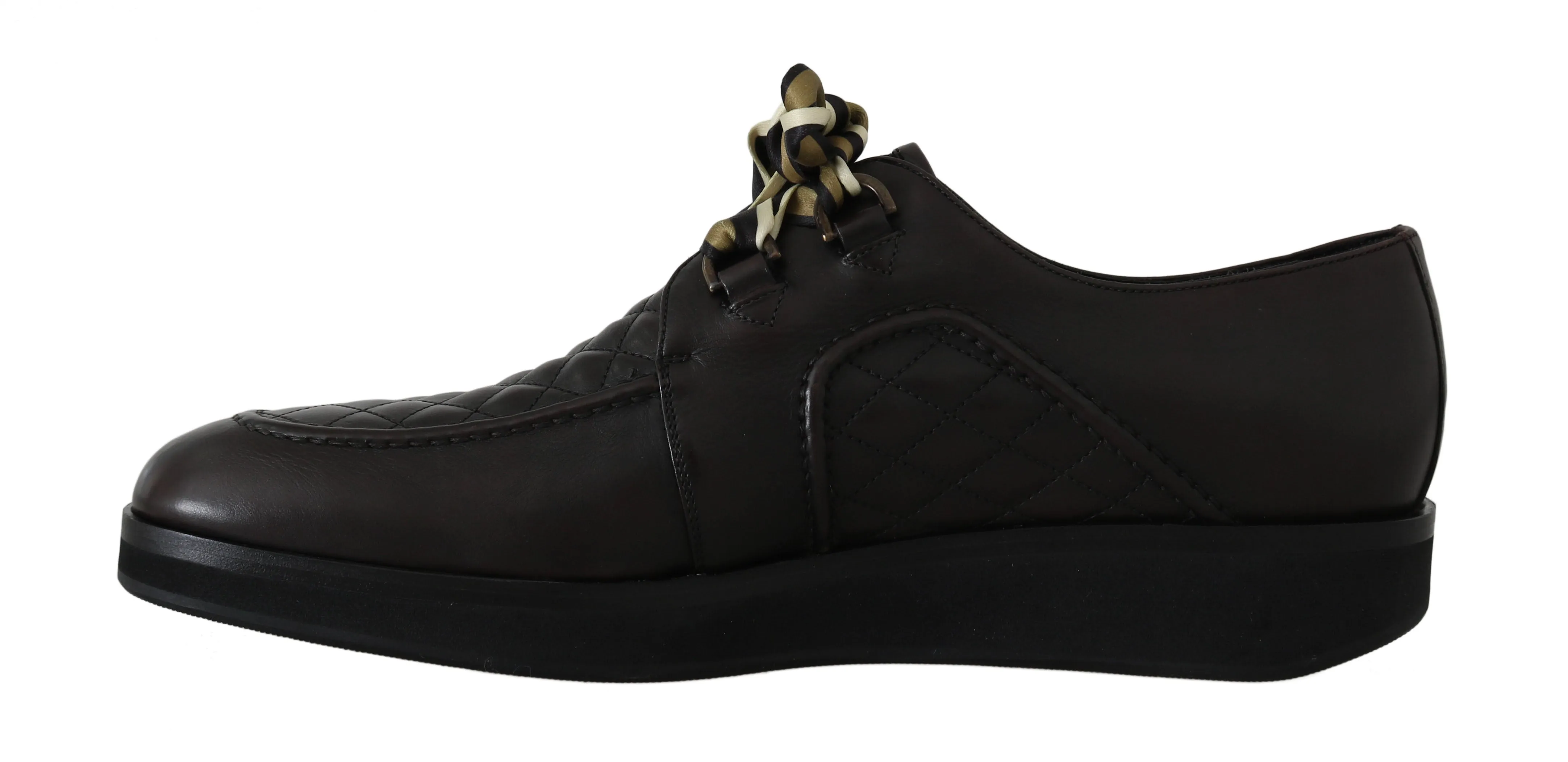 Brown Leather Casual Laceup Derby Shoes