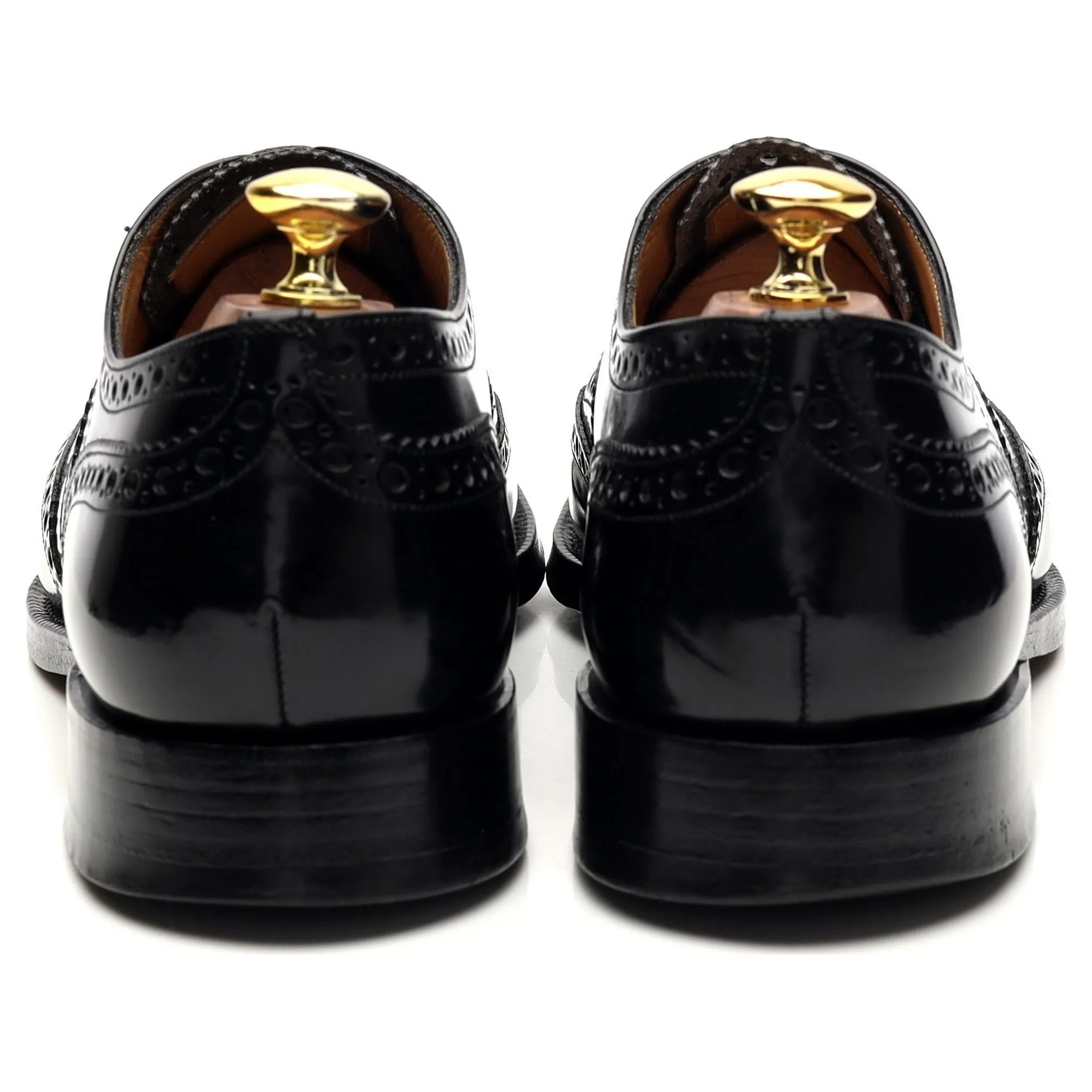 'Burwood' Black Leather Oxford Brogues UK 8 F
