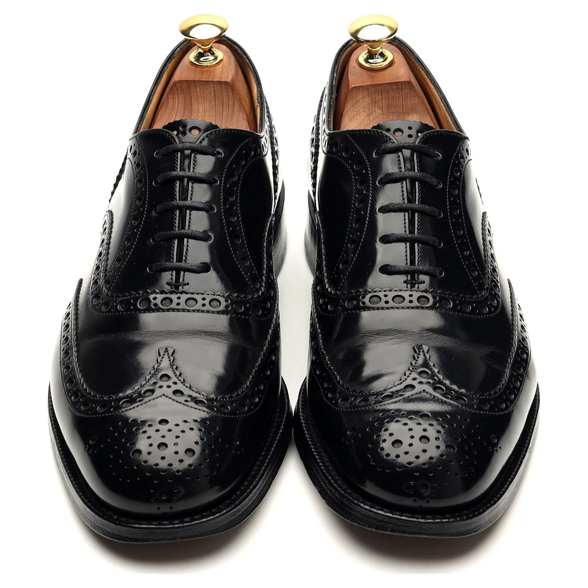 'Burwood' Black Leather Oxford Brogues UK 8 F