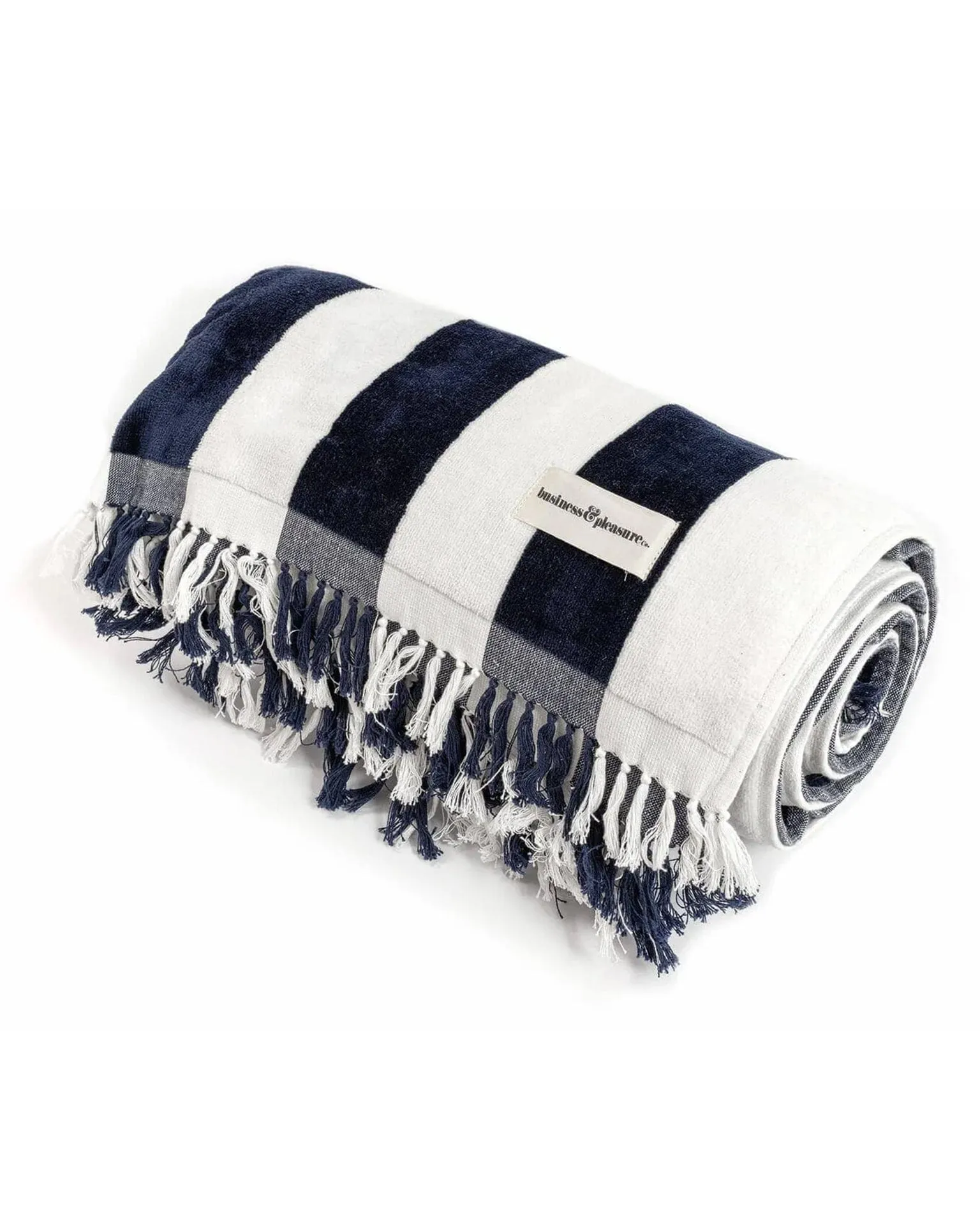 Business & Pleasure - Holiday Beach Blanket - Navy Capri Stripe