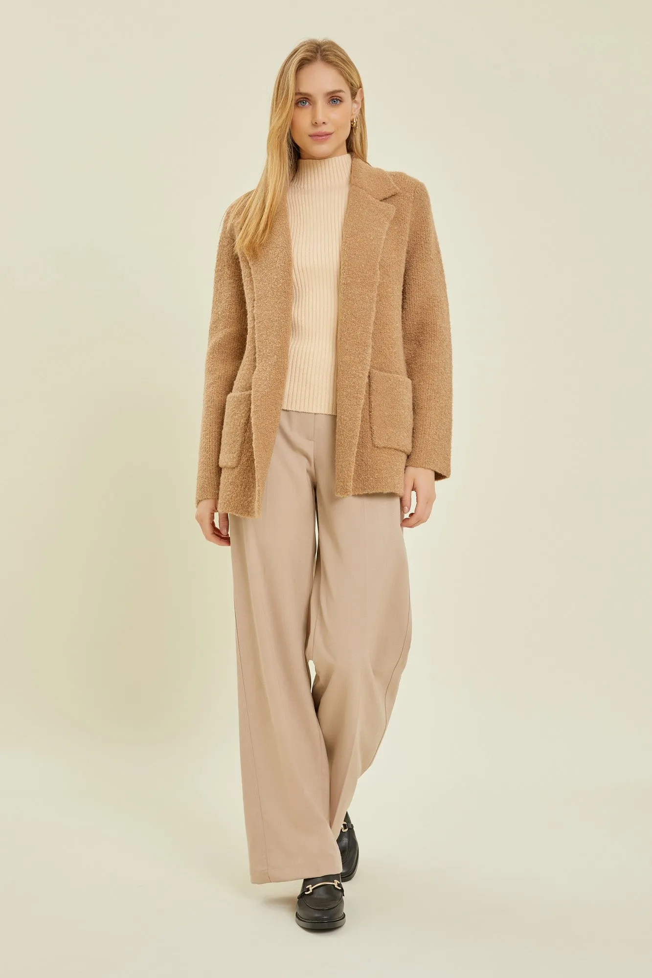 Business Casual Fuzzy Blazer