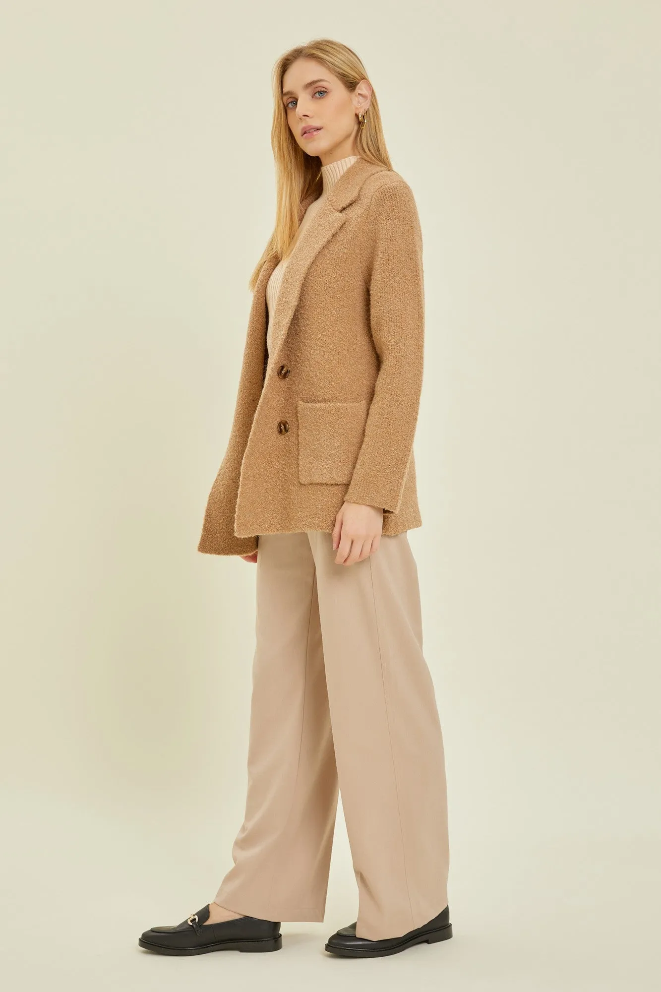 Business Casual Fuzzy Blazer