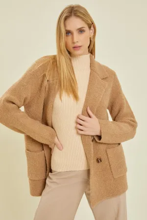 Business Casual Fuzzy Blazer