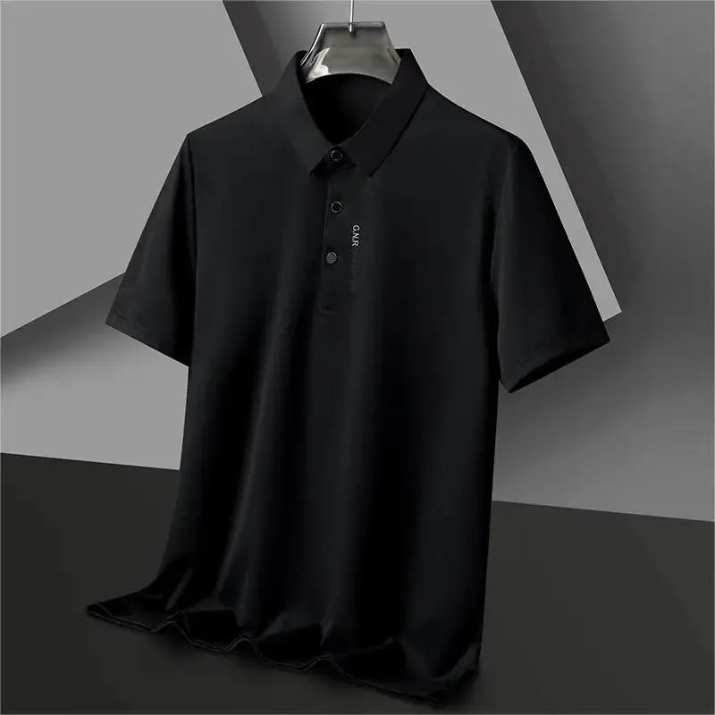 Business Casual Solid Breathable Polo Shirt for Summer