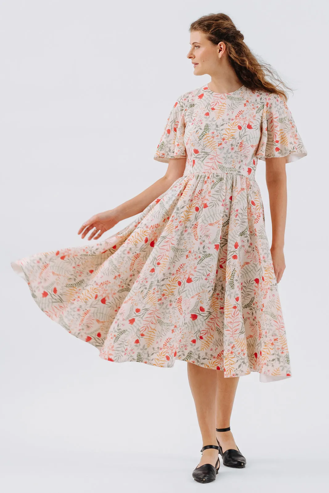 Butterfly Sleeve Dress, Short Sleeve, Whimsical