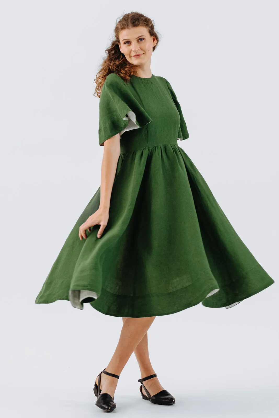 Butterfly Sleeve Dress, Short Sleeve, Whimsical