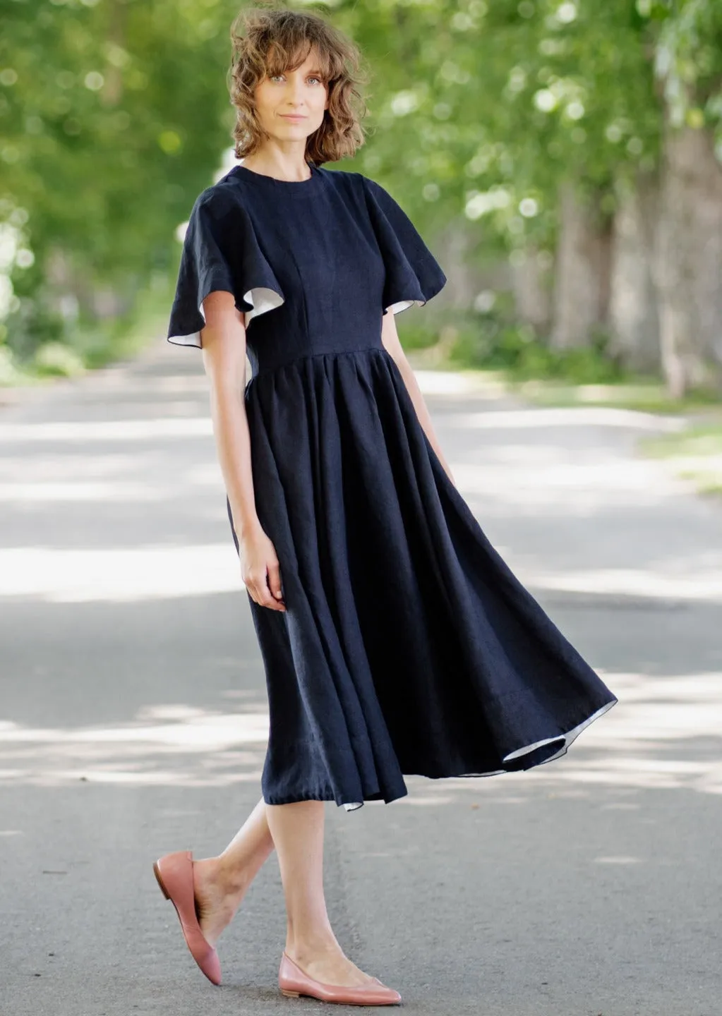 Butterfly Sleeve Dress, Short Sleeve, Whimsical