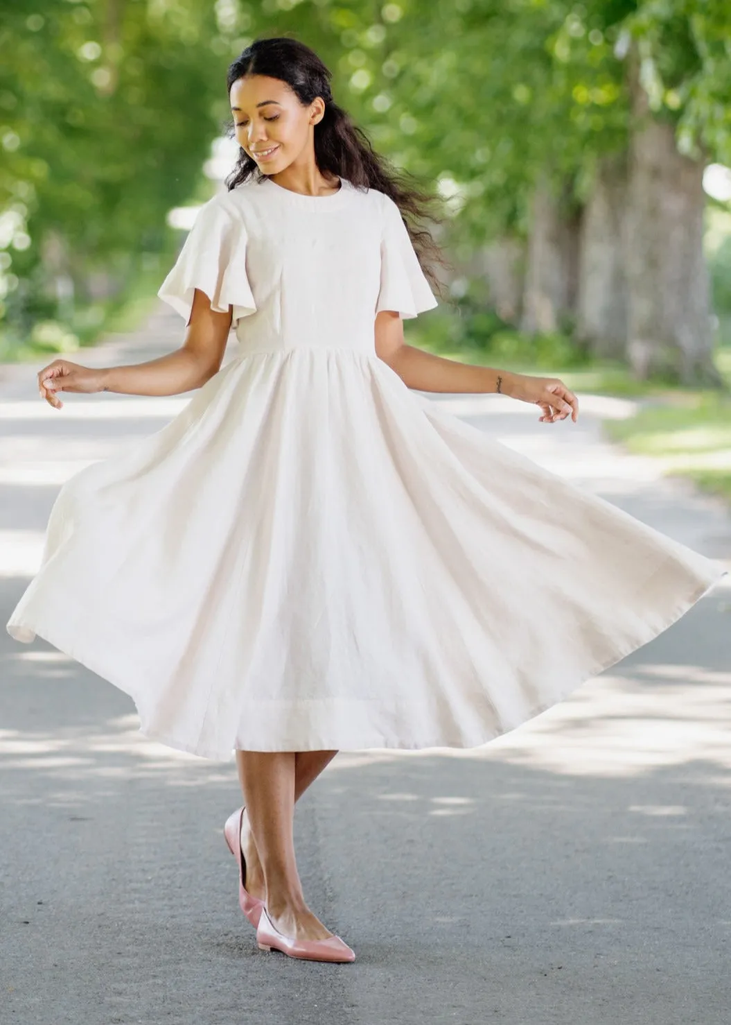 Butterfly Sleeve Dress, Short Sleeve, Whimsical