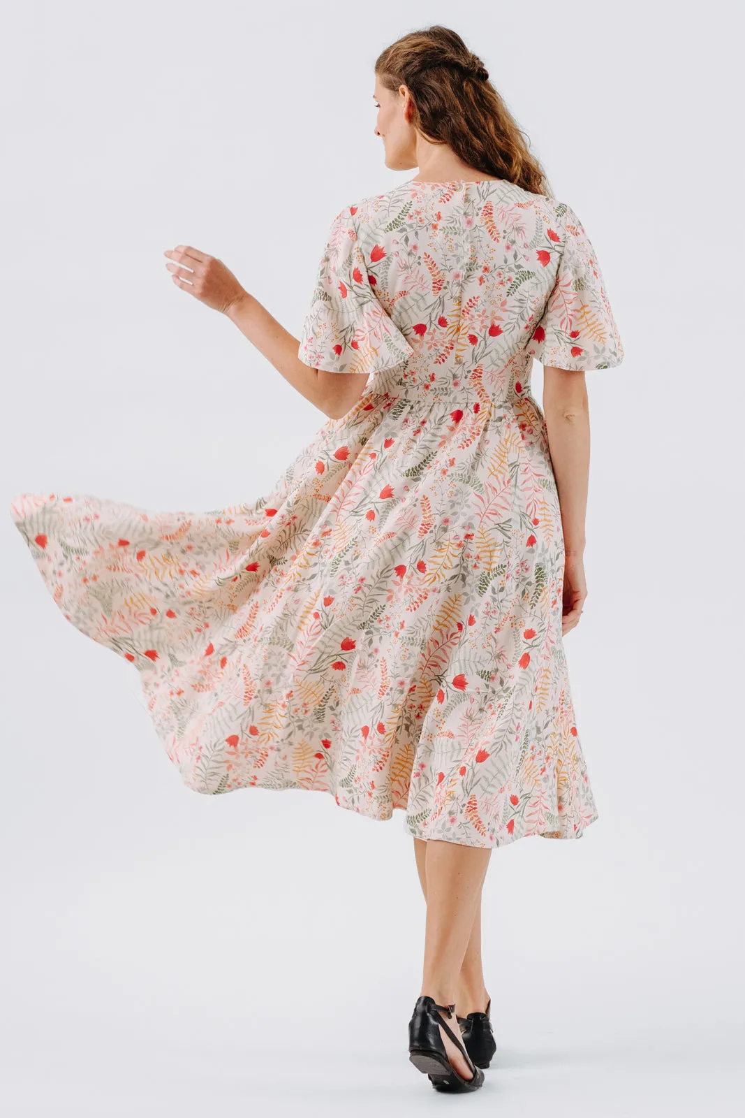 Butterfly Sleeve Dress, Short Sleeve, Whimsical