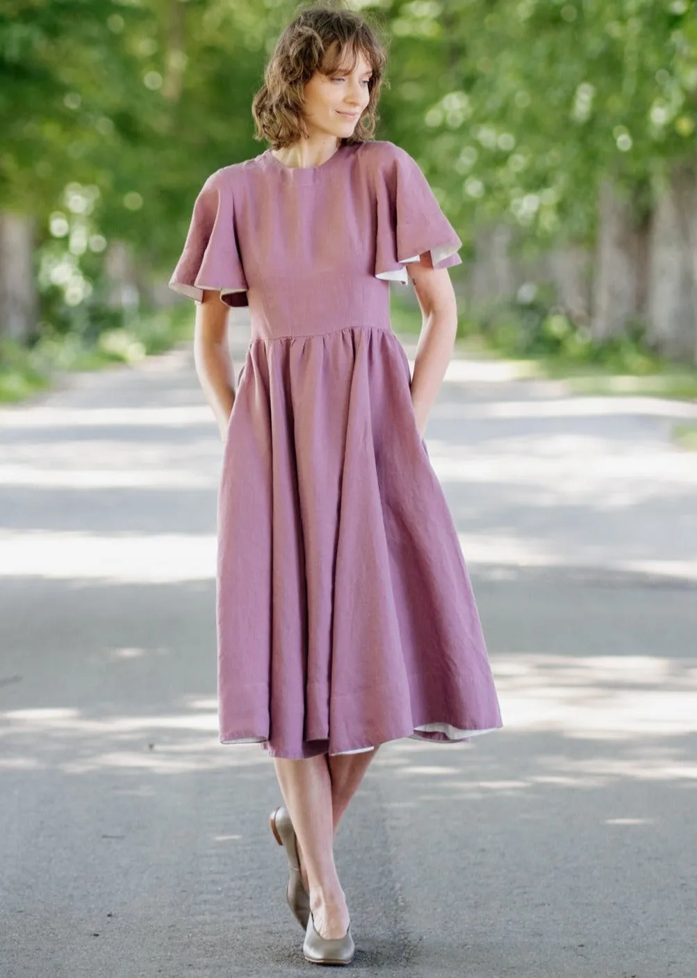 Butterfly Sleeve Dress, Short Sleeve, Whimsical