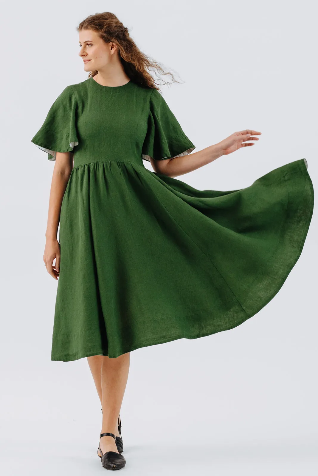 Butterfly Sleeve Dress, Short Sleeve, Whimsical