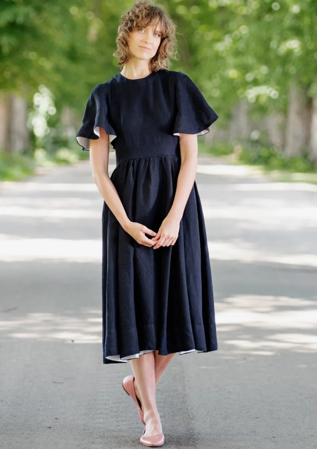 Butterfly Sleeve Dress, Short Sleeve, Whimsical