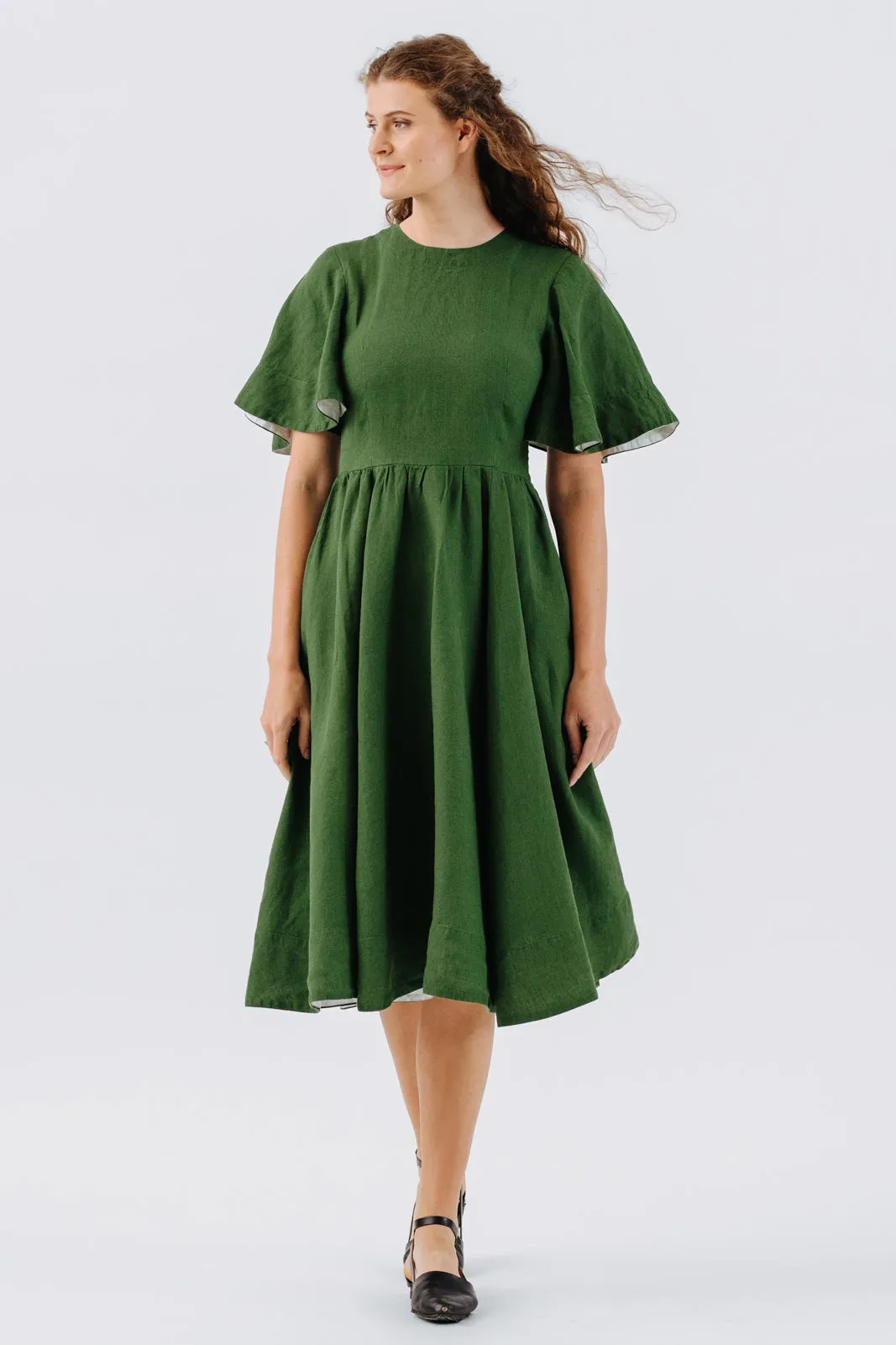 Butterfly Sleeve Dress, Short Sleeve, Whimsical