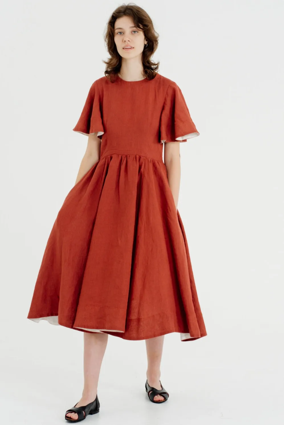 Butterfly Sleeve Dress, Short Sleeve, Whimsical