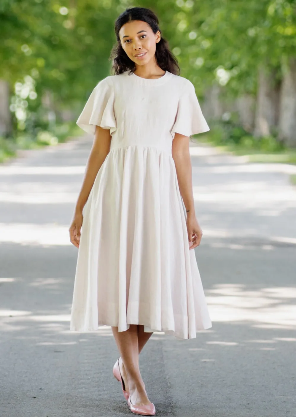 Butterfly Sleeve Dress, Short Sleeve, Whimsical