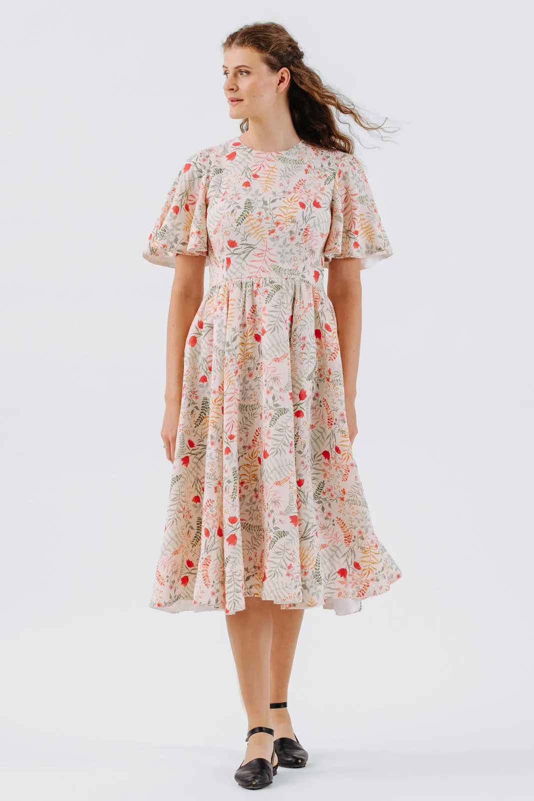 Butterfly Sleeve Dress, Short Sleeve, Whimsical