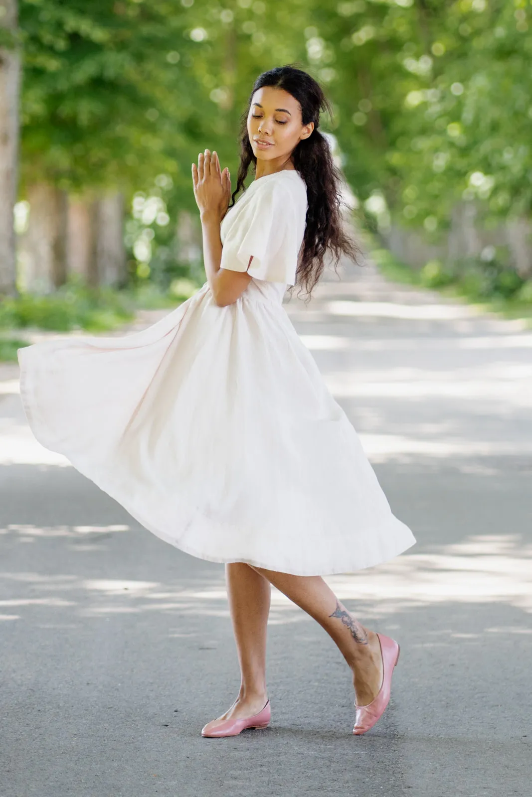 Butterfly Sleeve Dress, Short Sleeve, Whimsical