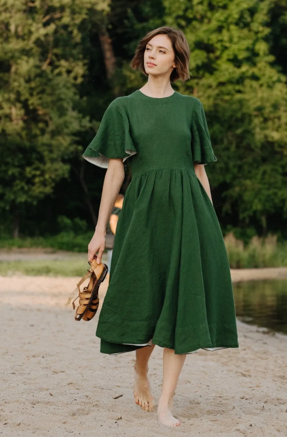 Butterfly Sleeve Dress, Short Sleeve, Whimsical