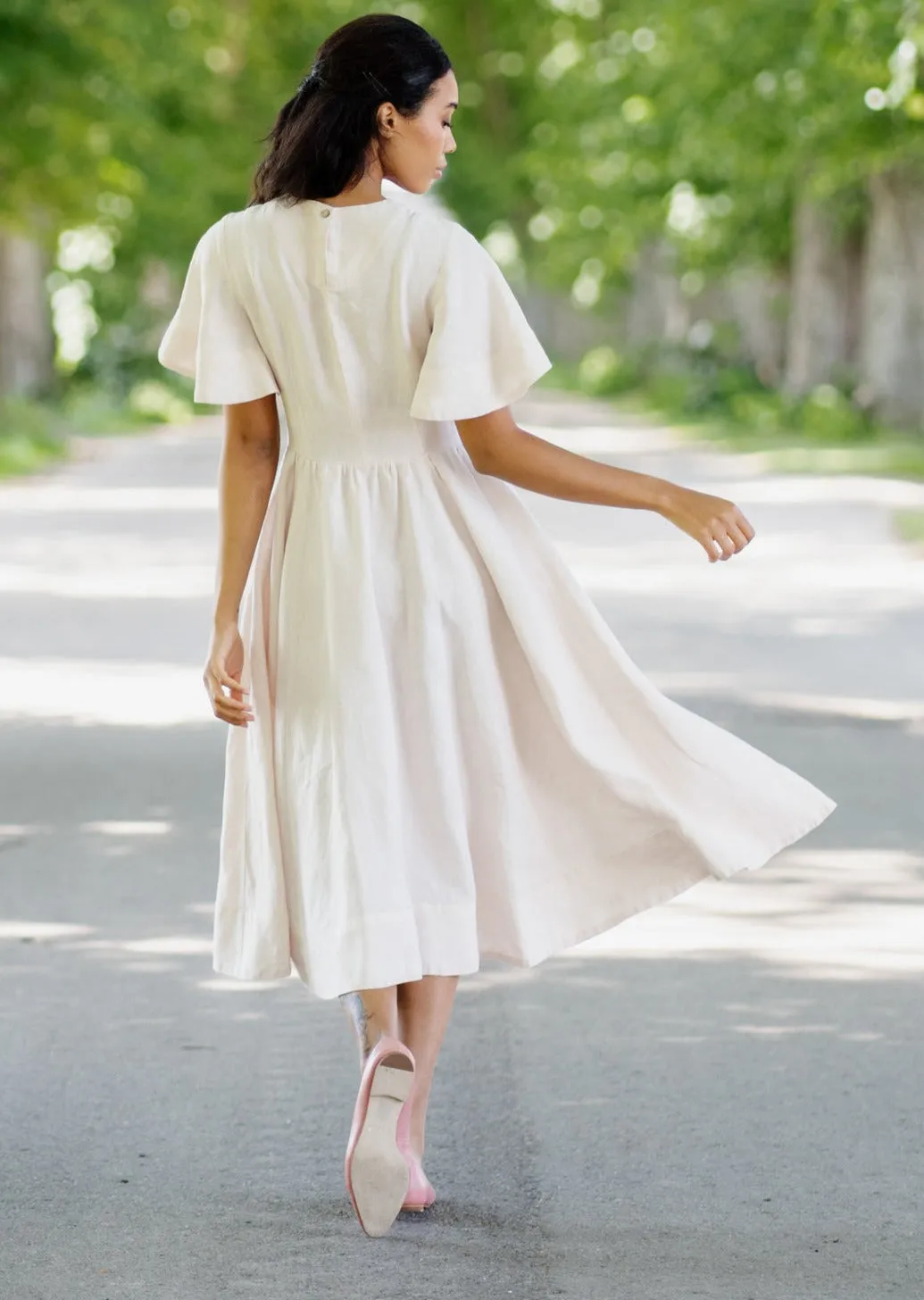 Butterfly Sleeve Dress, Short Sleeve, Whimsical