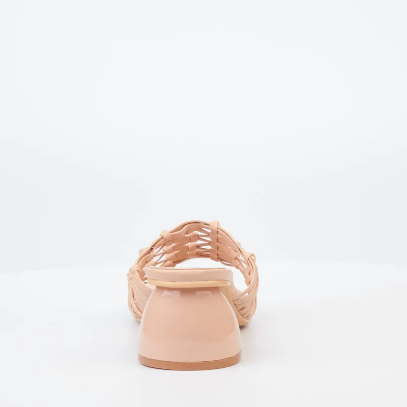 Butterfly Stripped Sandal- Nude