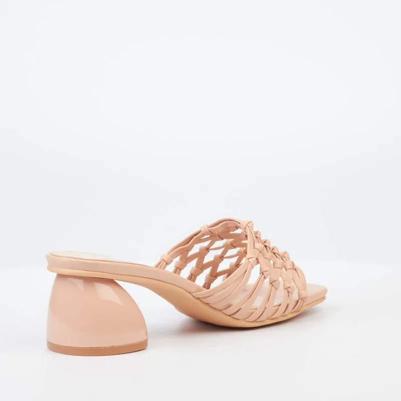 Butterfly Stripped Sandal- Nude