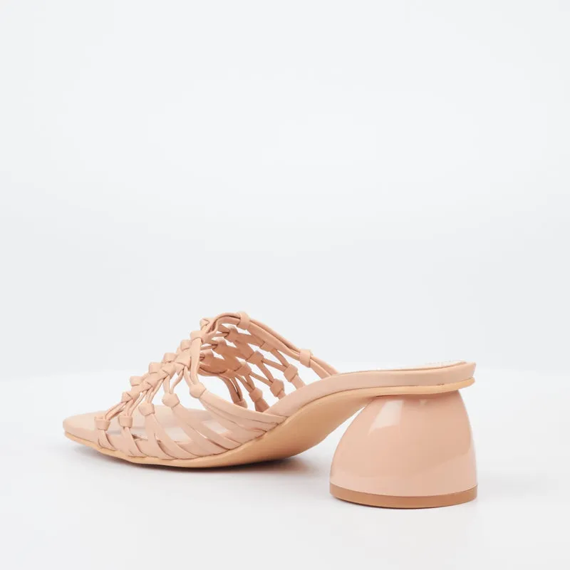 Butterfly Stripped Sandal- Nude