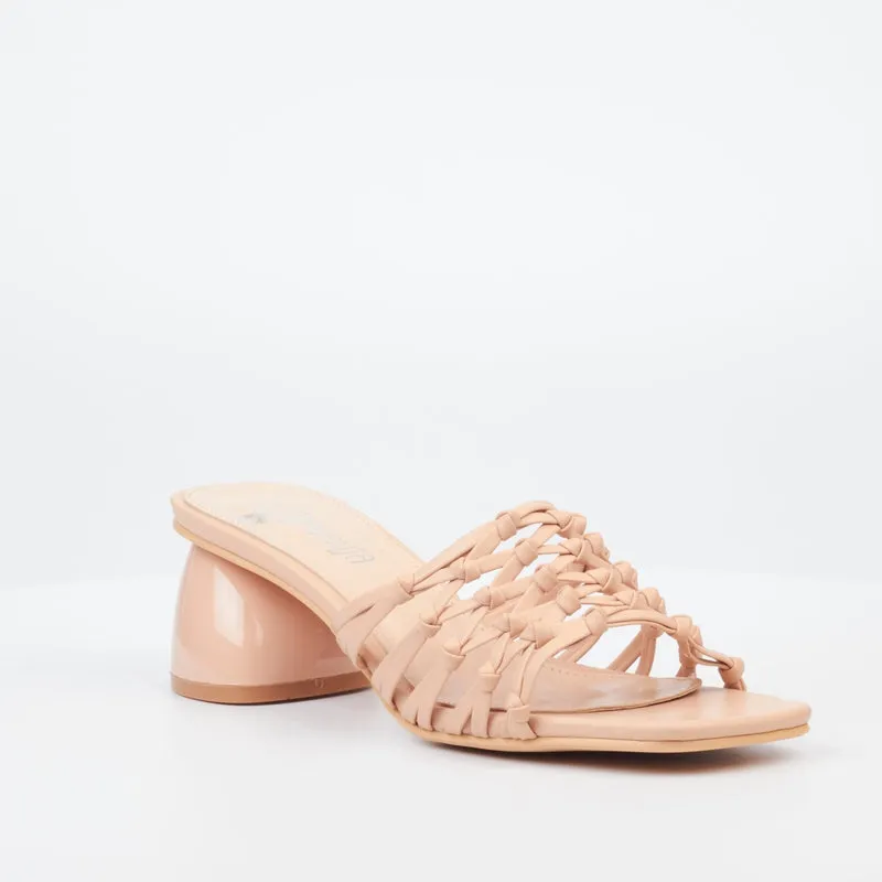 Butterfly Stripped Sandal- Nude
