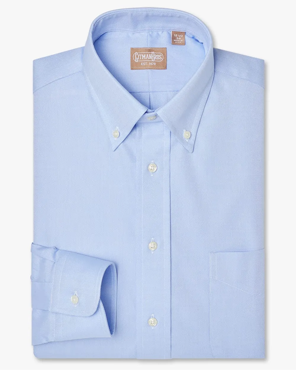 Button Down Royal Oxford Blue - Tailored