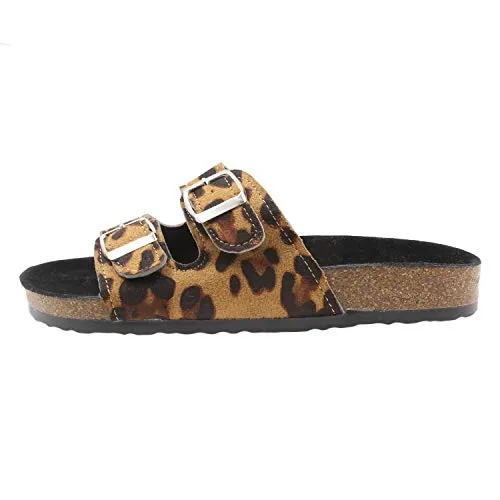 Casual Cork Slide Platform Sandals  (Leopard)