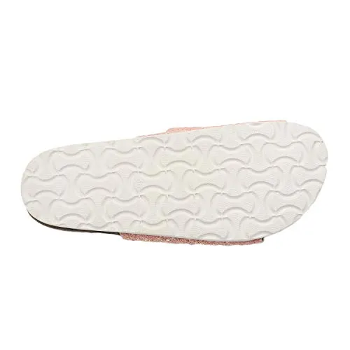 Casual Cork Slide Platform Sandals  (Pink Glitter)