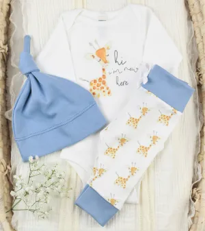 Charley the Giraffe  |  Organic Baby Boy Set
