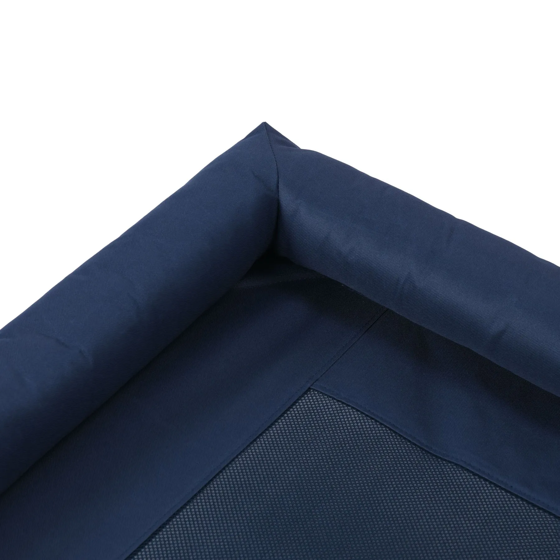 Charlie's Elevated Trampoline Bolster Sofa Dog Bed Blue Medium