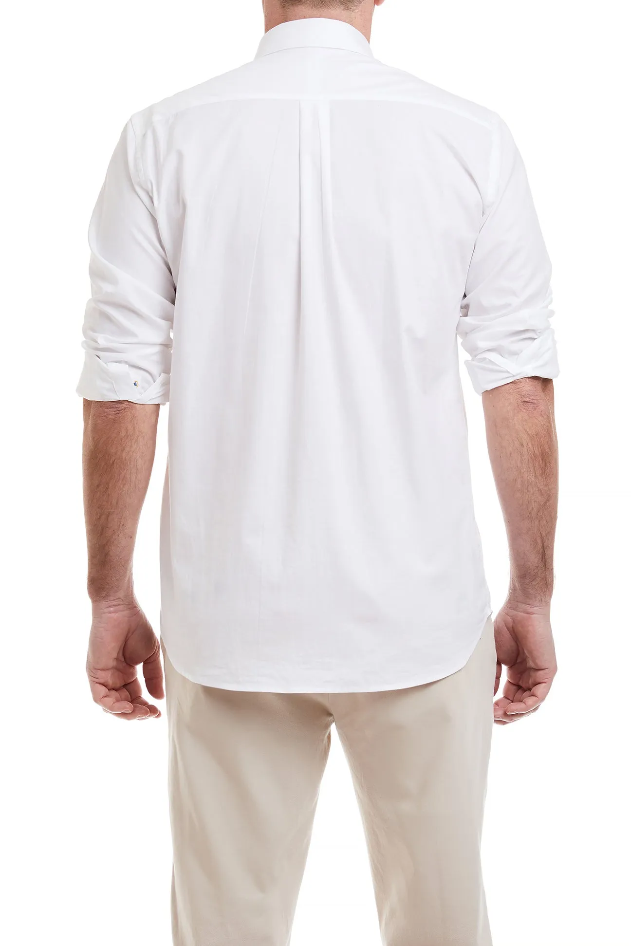 Chase Shirt White Oxford with Single Racing Horse