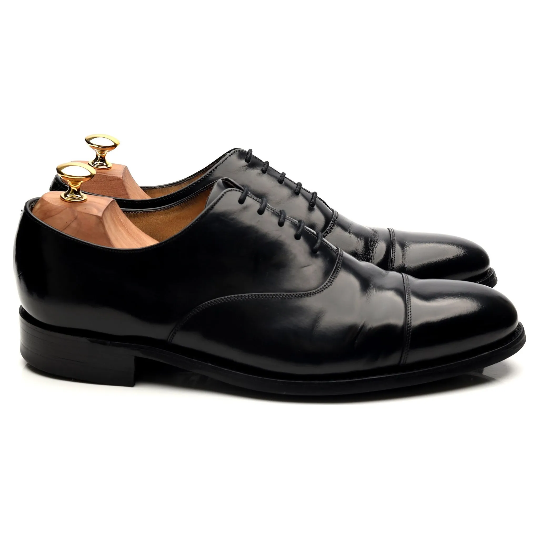 'Cheltenham' Black Leather Oxford UK 9.5 G