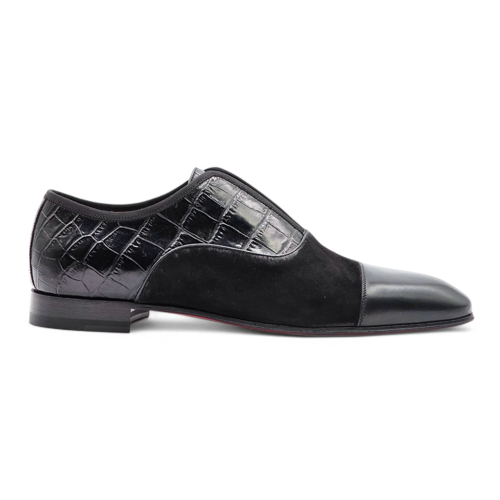 Christian Louboutin Alpha Male Oxford Shoes - Suede and Leather - Black - 41 .5