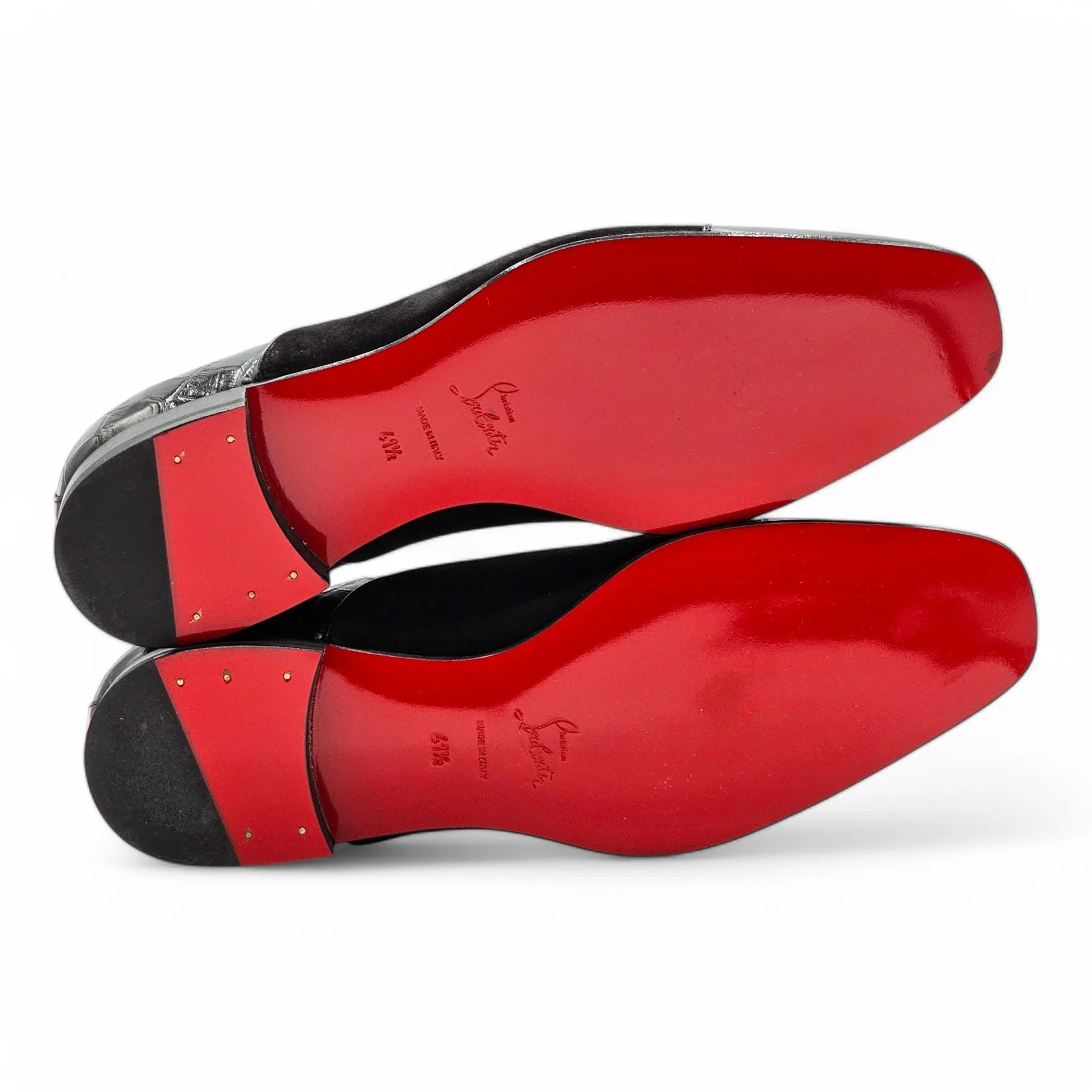 Christian Louboutin Alpha Male Oxford Shoes - Suede and Leather - Black - 41 .5