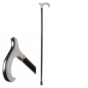 Classic Canes - Ladies Silver Lamé Derby Cane Walking Stick