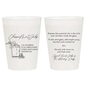 Classic Mint Julep Recipe Frosted Cups - Derby