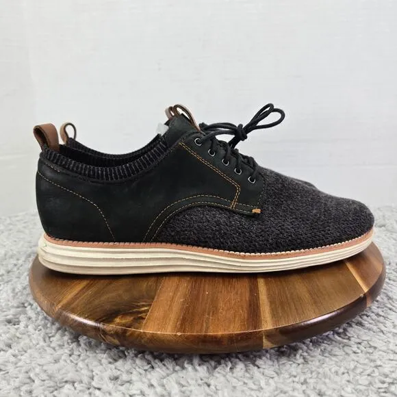 Cole Haan OriginalGrand Gray Knit Business Casual Saddle Oxford Sneaker Men 11 M