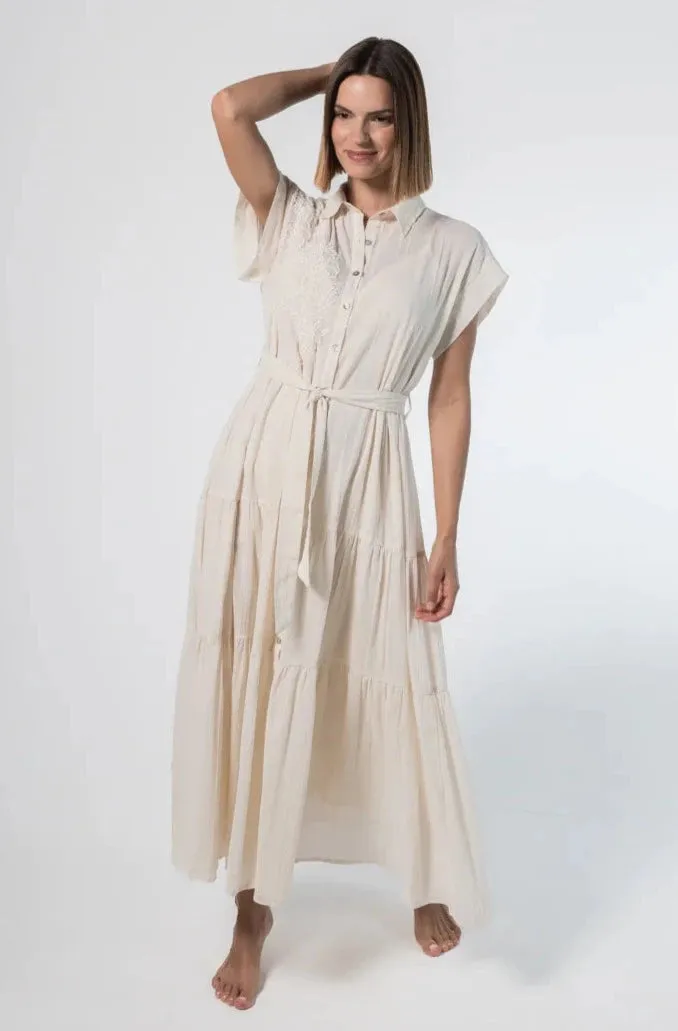 Colibri Lineal Crema Dress