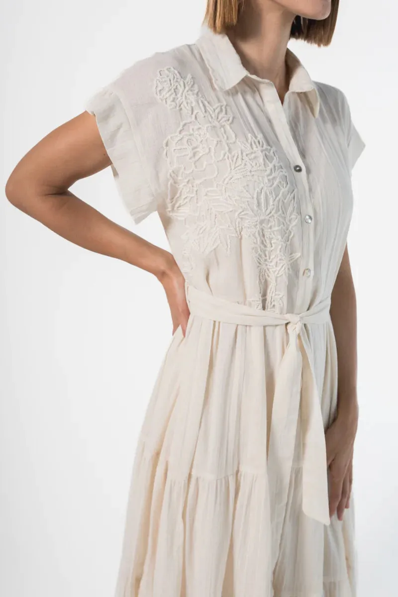 Colibri Lineal Crema Dress