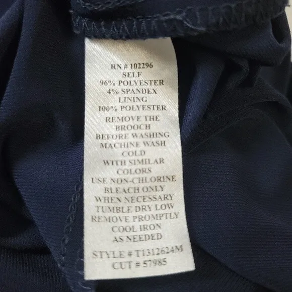 Connected Apparel Navy Blue Formal Dress Sleeveless Size 10