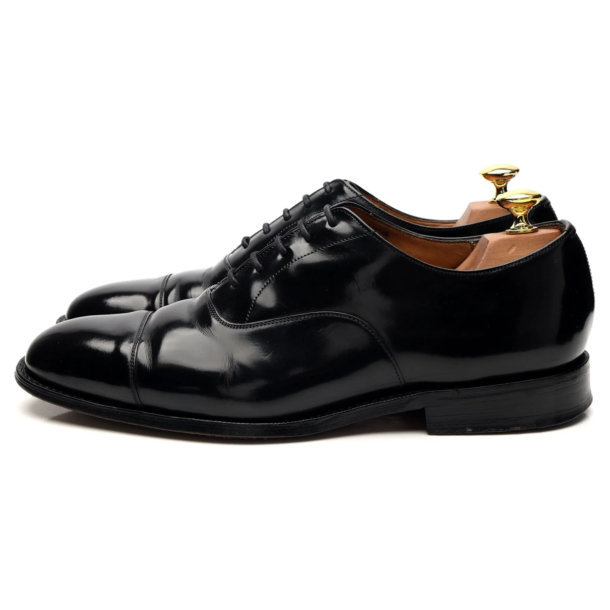'Consul' Black Leather Oxford UK 8 F