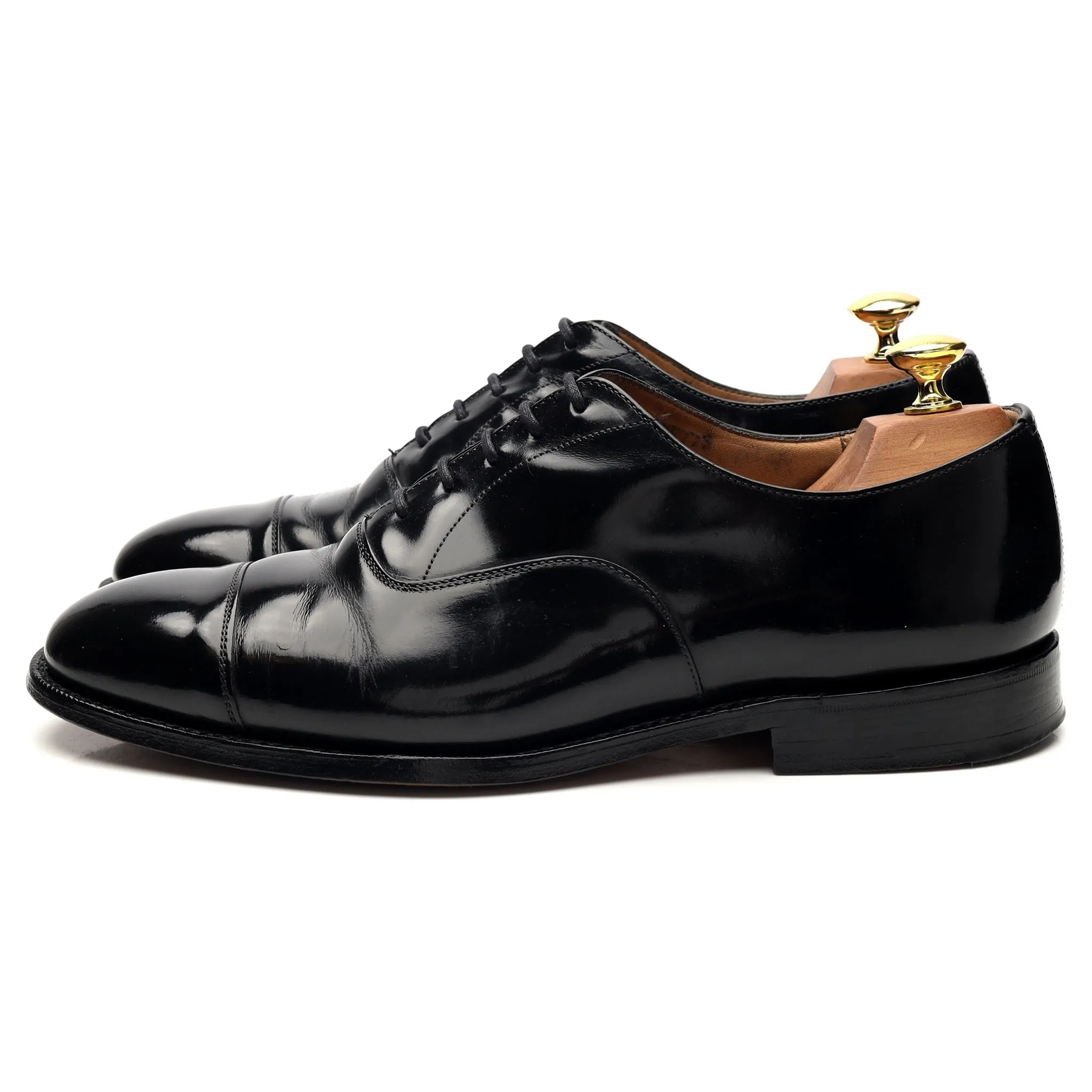 'Consul' Black Leather Oxford UK 8 F