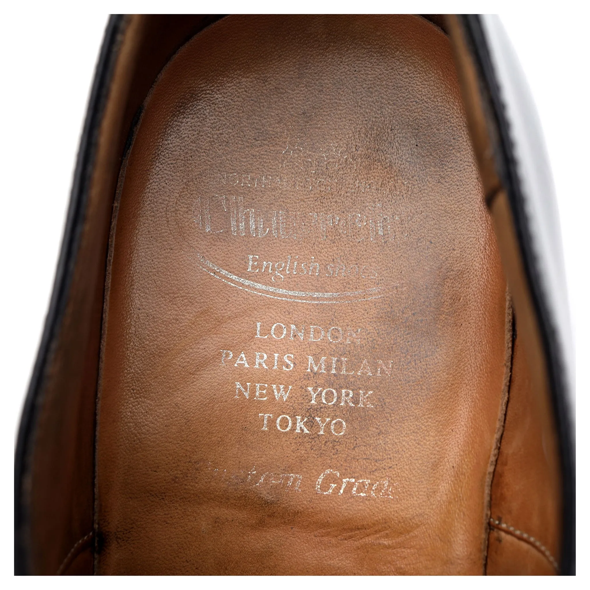 'Consul' Black Leather Oxford UK 8 F