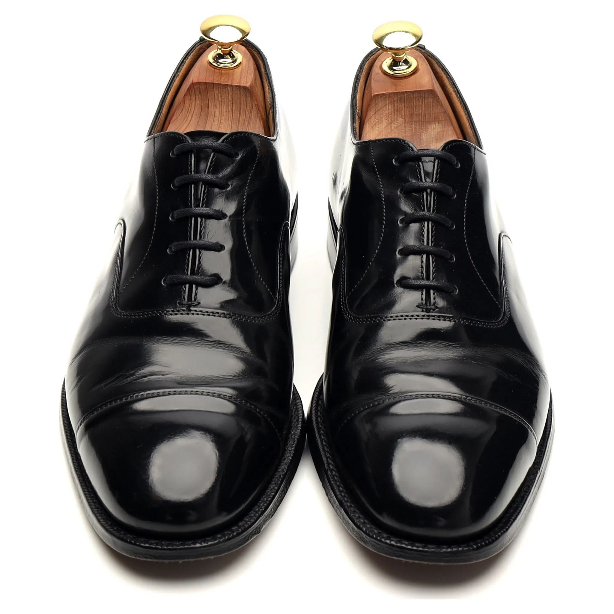 'Consul' Black Leather Oxford UK 8 F