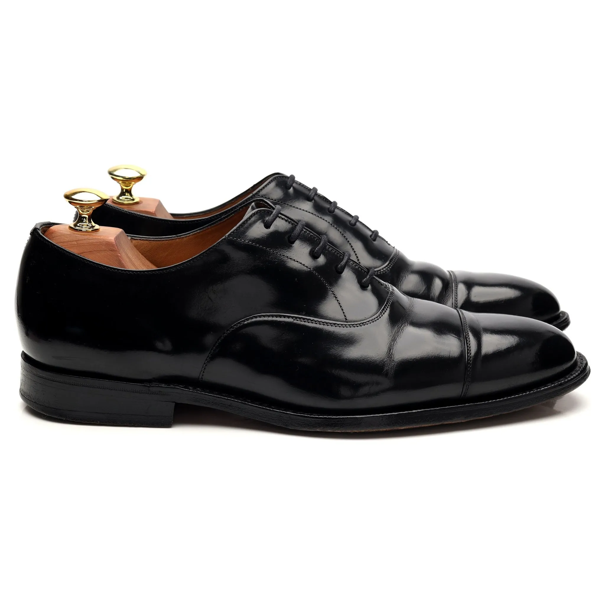 'Consul' Black Leather Oxford UK 8 F