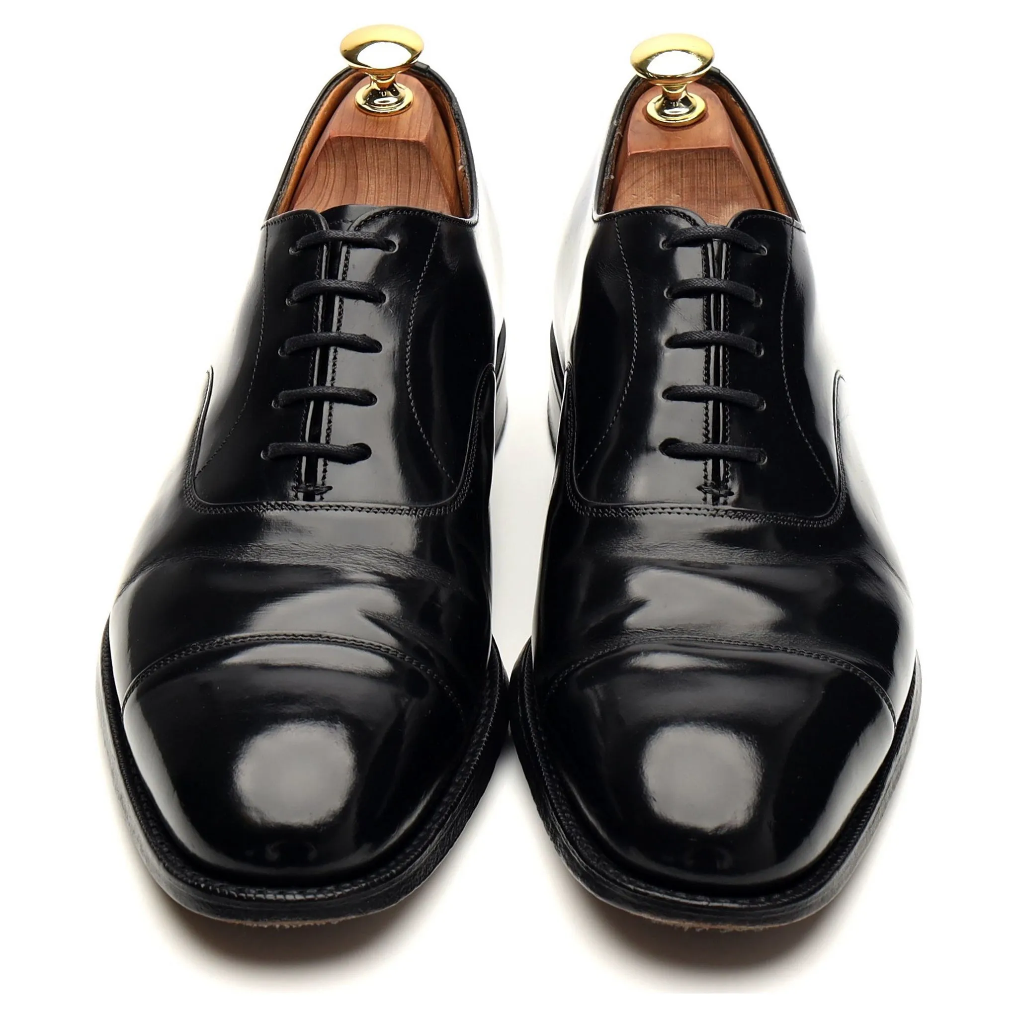 'Consul' Black Leather Oxford UK 8 F